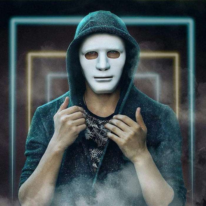 Beyaz Renk Hip Hop Anonim Jabbawockeez Dans Maskesi 18x19 cm (4887)