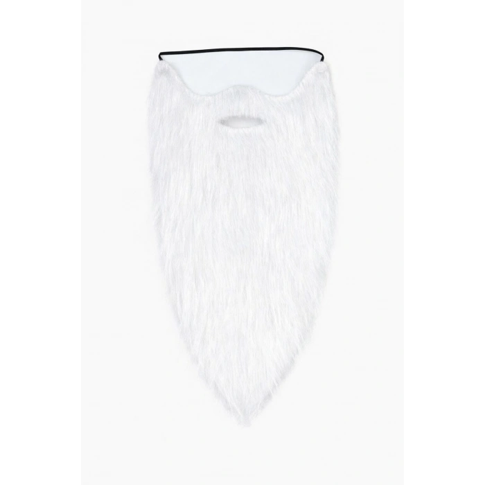 Beyaz Renk Lastikli Uzun Takma Sakal 40 cm