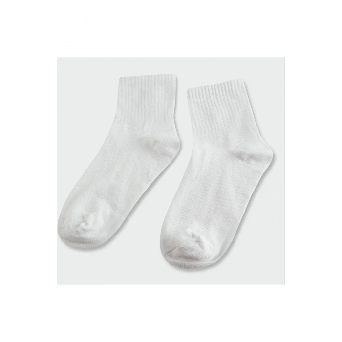 Beyaz Renkli Erkek Kolej Çorap