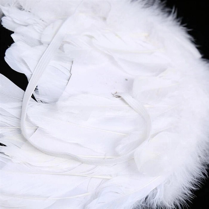 Beyaz Renkli Orta Boy Çocuk Melek Kanadı 50x35 cm (4887)