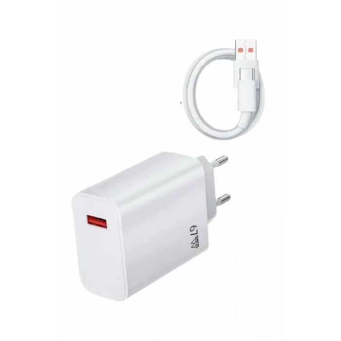 Beyaz Ultra Plus Hızlı Şarj Seti Şarj Adaptörü Ve Kablosu 67w
