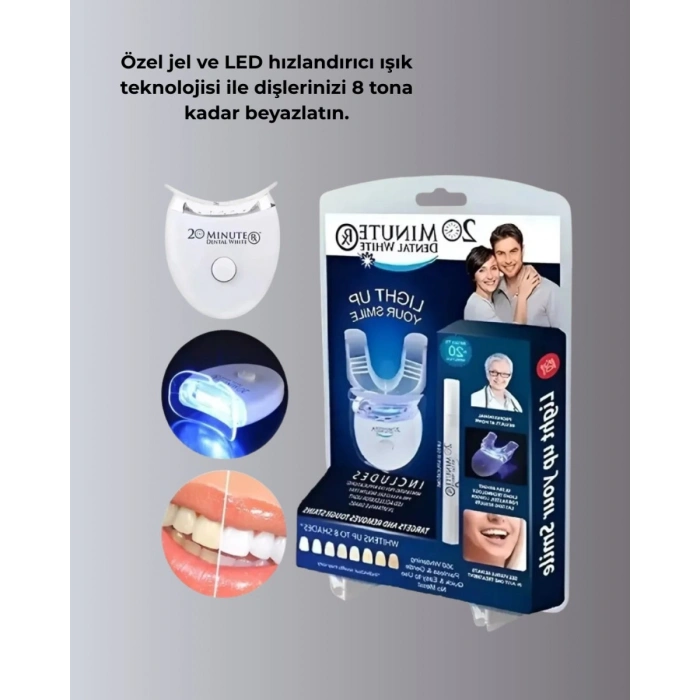 Beyazlatma Kalemli Led Diş Parlatma Seti