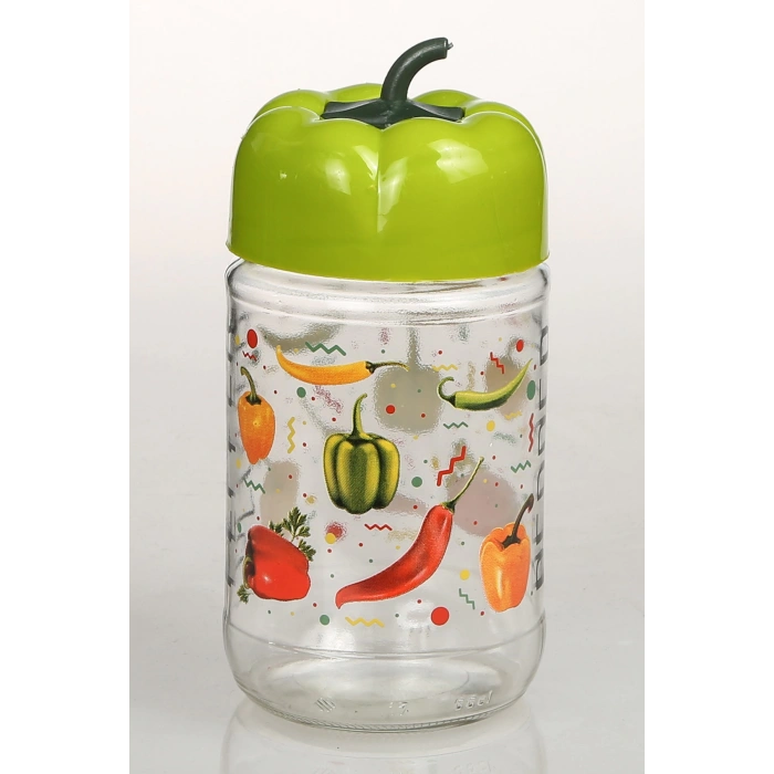 Biber Desenli Kavanoz 660 Cc -BD660