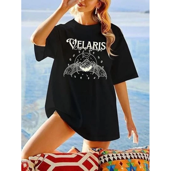 Bisiklet Yaka Baskılı Tshirt