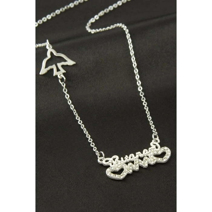 Bitanem Yazılı Kalp Ritim Şans Kolye