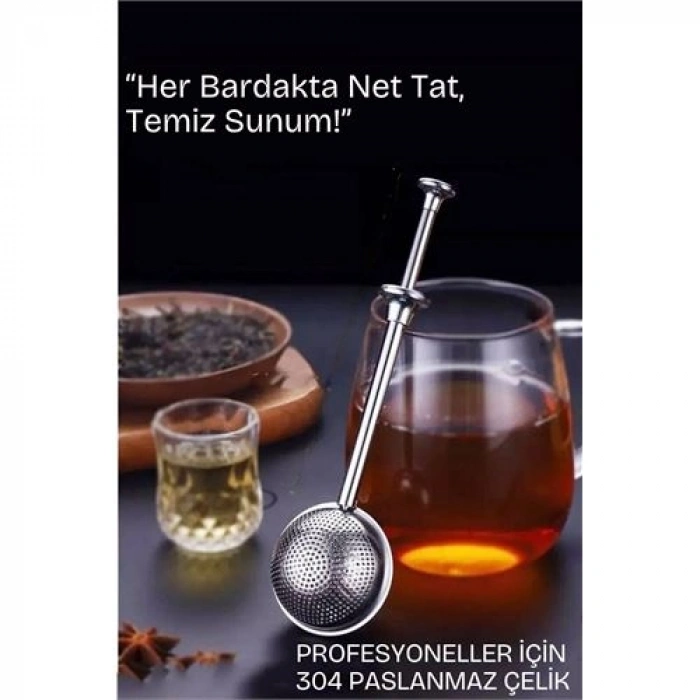 Bitki Çayı Süzgeci –Çay Demleme Aparatı  Profesyonel 304 Paslanmaz Çelik 722198