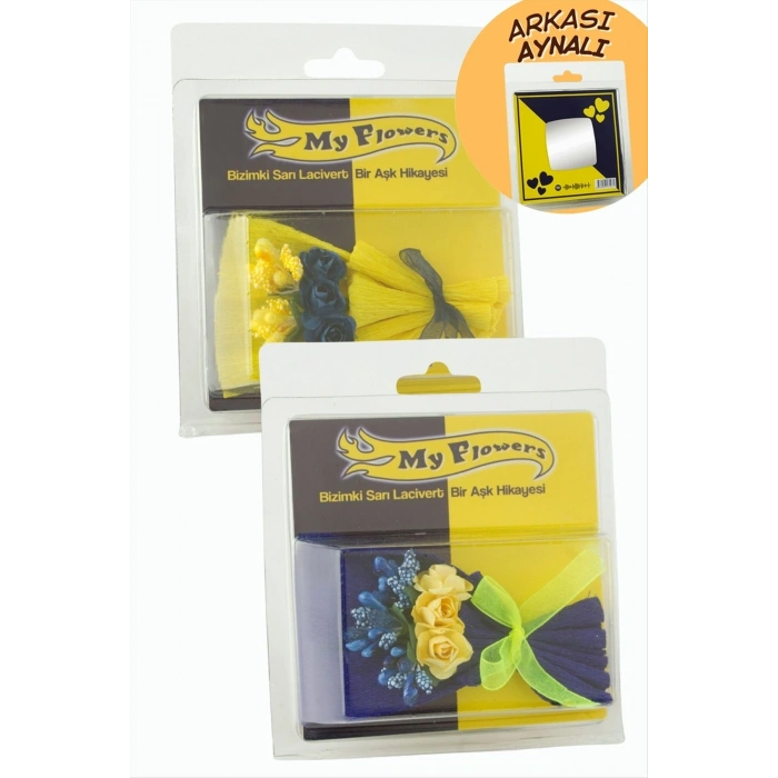 Bizimki Sarı Lacivert Bir Aşk Hiyakesi Gül Buketi