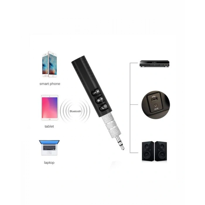 Bluetooth 4.1 Ses Alıcısı | 3.5mm Girişli Hoparlör & Kulaklıklar İçin Kablosuz Dönüştürücü