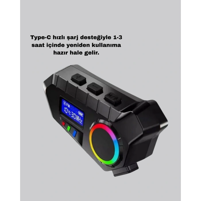 Bluetooth 5.4 İntercom Ve Alarmlı Disk Kilidi Seti Güçlü Ses Ve Güvenlik