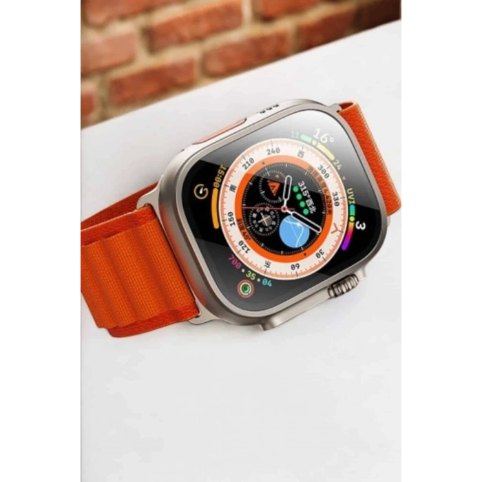 Bluetooth Bağlantılı 49mm Dokunmatik Akıllı Saat Sağlık Ve Spor Takip Özellikli