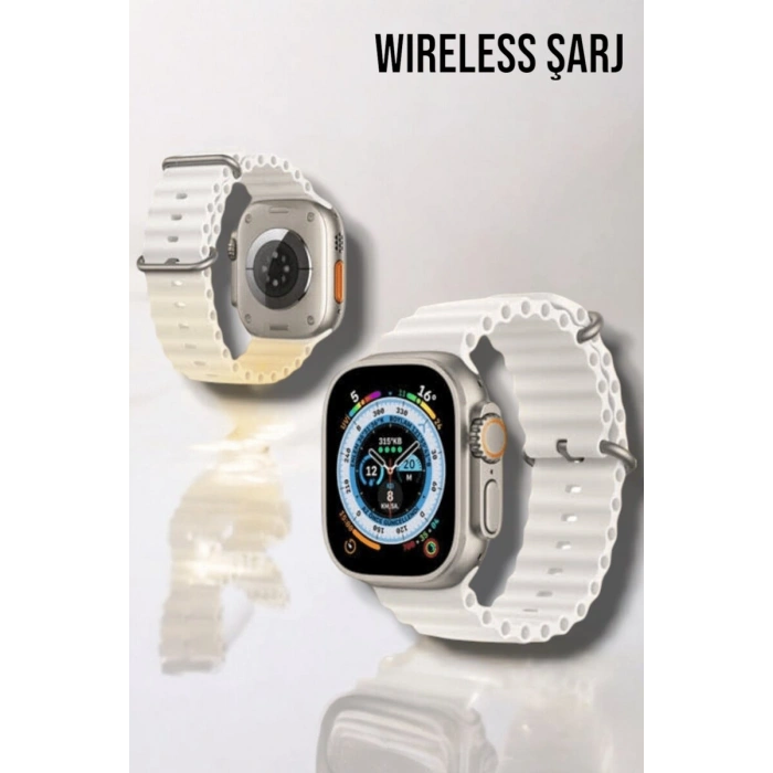 Bluetooth Bağlantılı 49mm Dokunmatik Akıllı Saat Sağlık Ve Spor Takip Özellikli