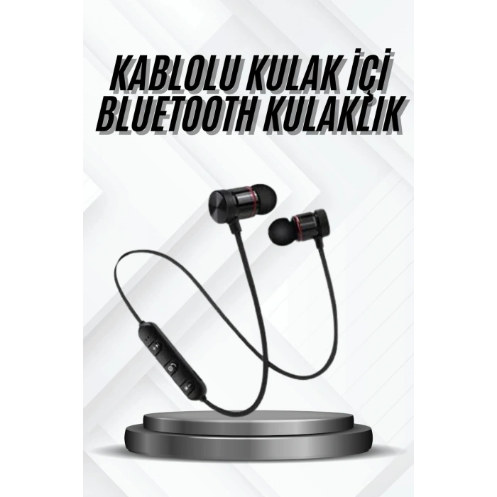 Bluetooth Bağlantılı Kablolu Mıknatıslı Sport Kulaklık