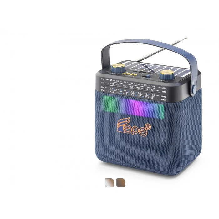 Bluetooth Fm Radyo Usb Tf Aux Solar Şarjli Rgb Çok Renkli Kamp Hoparlör FP393S