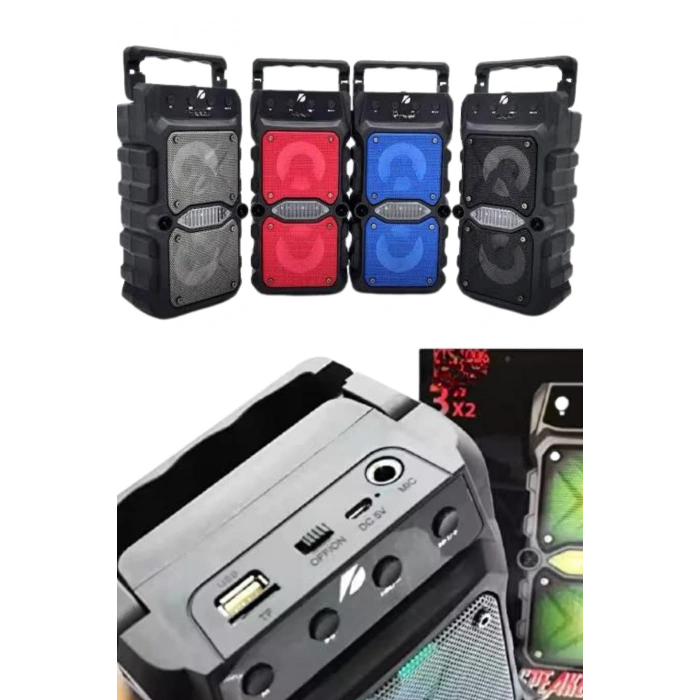 Bluetooth Hoparlör Çift Mikrofonlu Güçlü Ses Kaliteli Kesintisiz Kablosuz