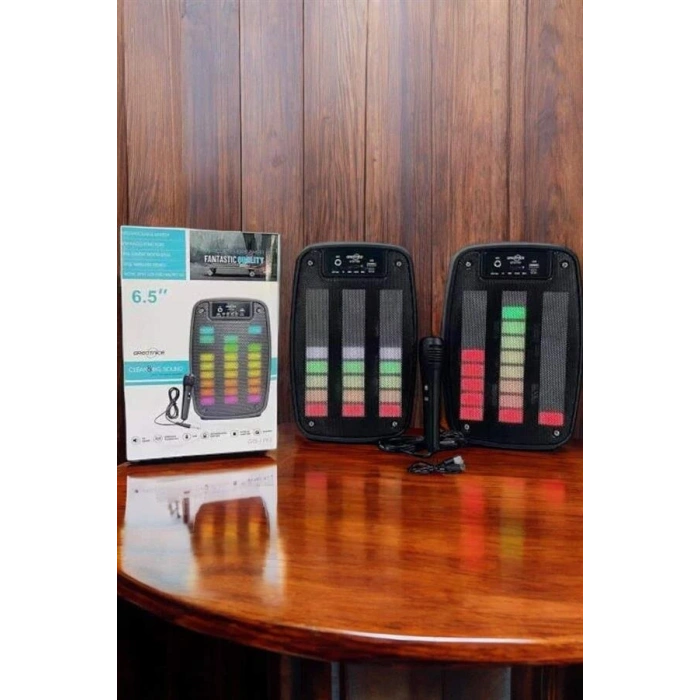 Bluetooth  Hoparlör Mikrofonlu Speaker Taşınabilir Şarjlı