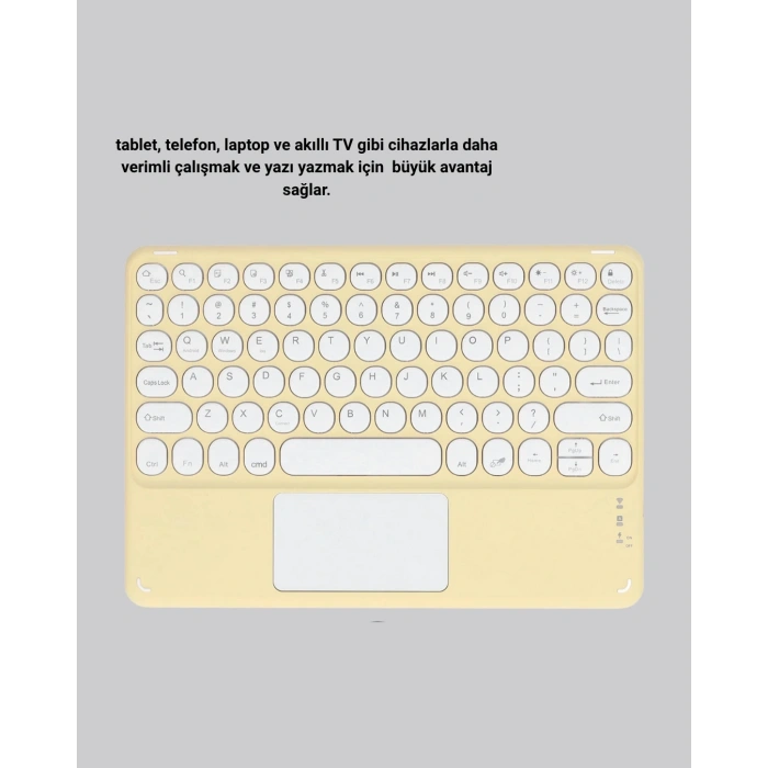 Bluetooth Kablosuz Klavye – İnce Slim Model, Tablet Ve Akıllı Tv Uyumlu, Sessiz Tuşlu Taşınabilir Klavye