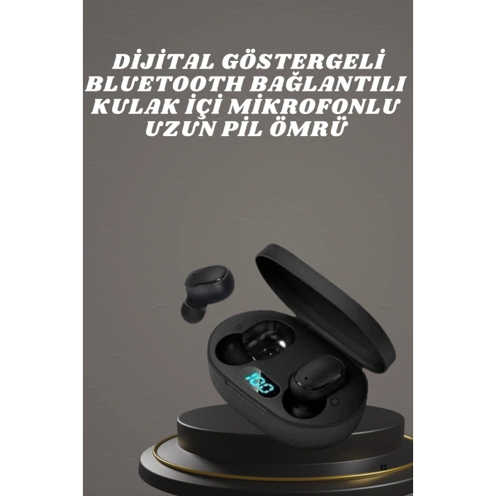 Bluetooth Kulaklık TWS Yüksek Ses Kaliteli Kesintisiz Dijital Göstergeli Kulaklık