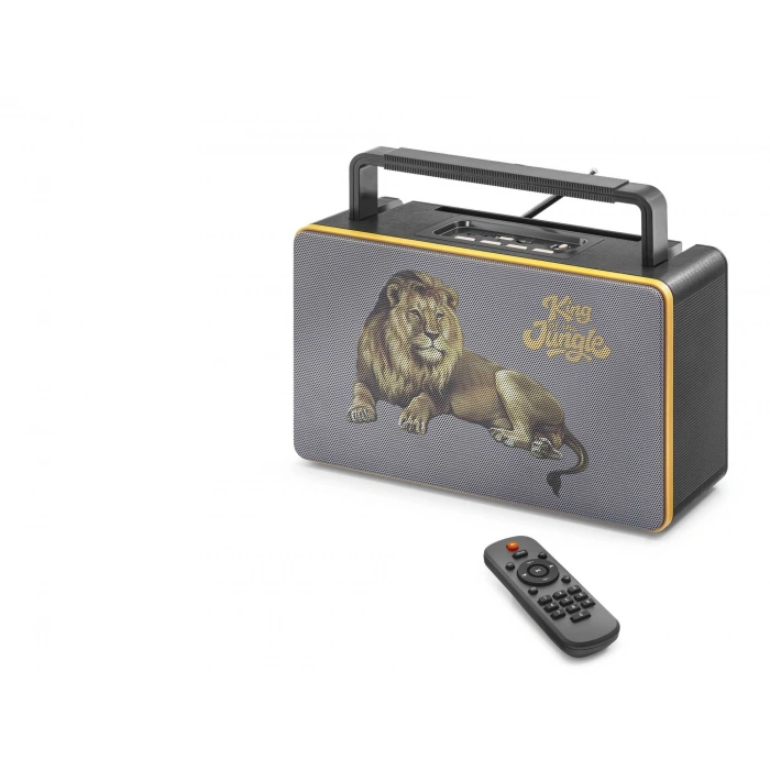 Bluetooth Nostaljik Fm Radyo Usb Tf Aux Kumandalı Taşınabilir Hoparlör - Siyah FX2506B