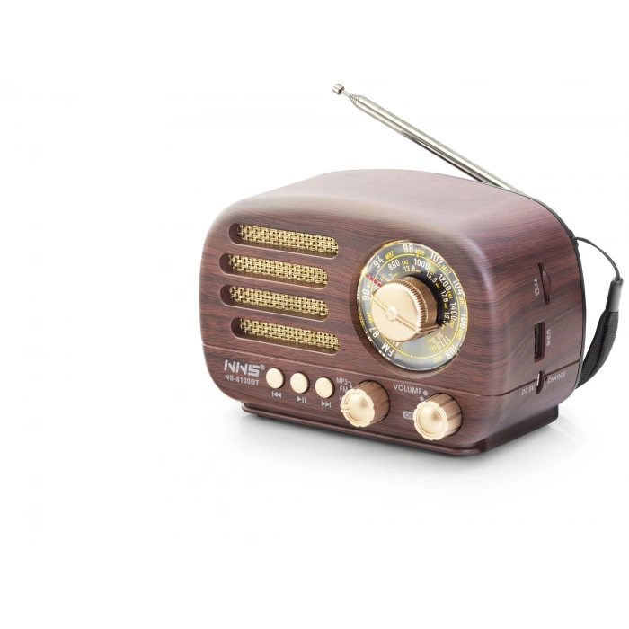 Bluetooth Nostaljik Hoparlör Fm 14.3 X 8 X 9.4 Cm NS8100BT