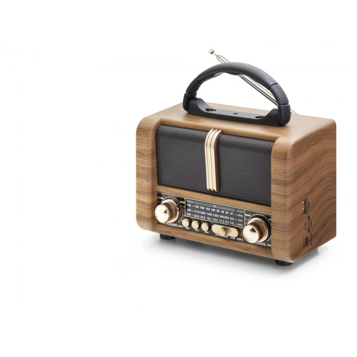 Bluetooth Nostaljik Hoparlör Fm 16.6 X 9.4 X 12.5 Cm NS8107BT