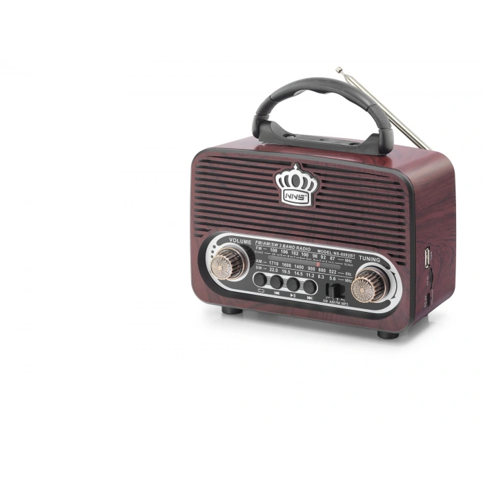 Bluetooth Nostaljik Hoparlör Fm 18 X 9.6 X 13.8 Cm NS8092BT