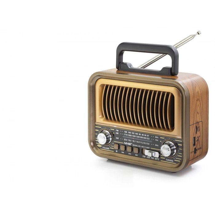 Bluetooth Nostaljik Hoparlör Fm 20 X 10.2 X 14.5 Cm NS7110BT