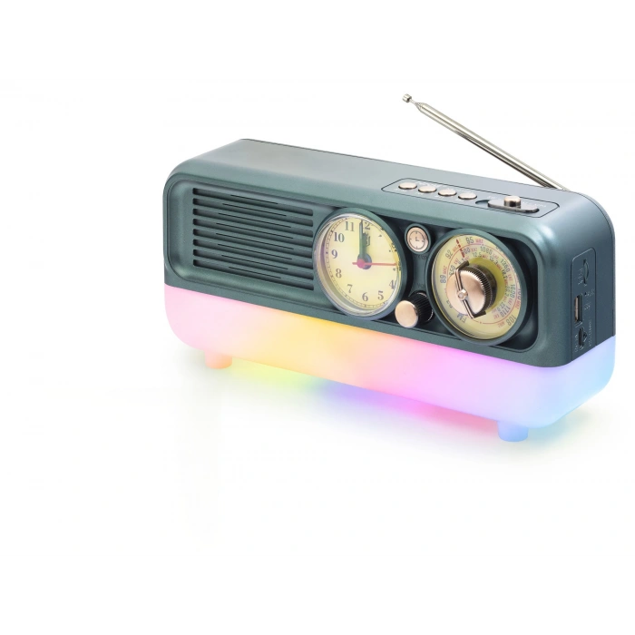 Bluetooth Nostaljik Hoparlör Fm Retro Saatli 18.1 X 11.9 X 19.8 Cm NS7210BT