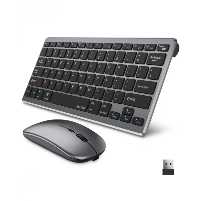 Bluetooth Ve 2.4g Destekli Kablosuz Klavye Mouse Seti Şarj Edilebilir
