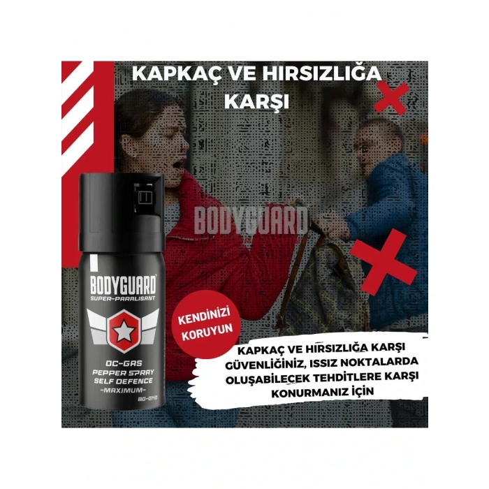 Bodyguard Biber Gazı Sprey 40ML Bodyguard (Göz Yaşartıcı Sprey) (4887)