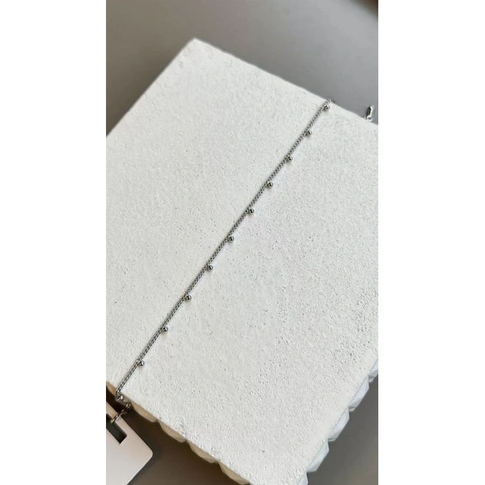 Boncuklu Yıldız Bileklik - Gümüş