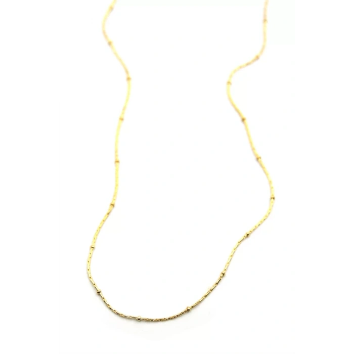 Boncuklu Zincir Kolye - Altın