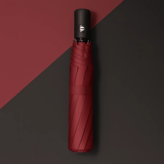 Bordo Kılıflı Otomatik Kompakt Şemsiye