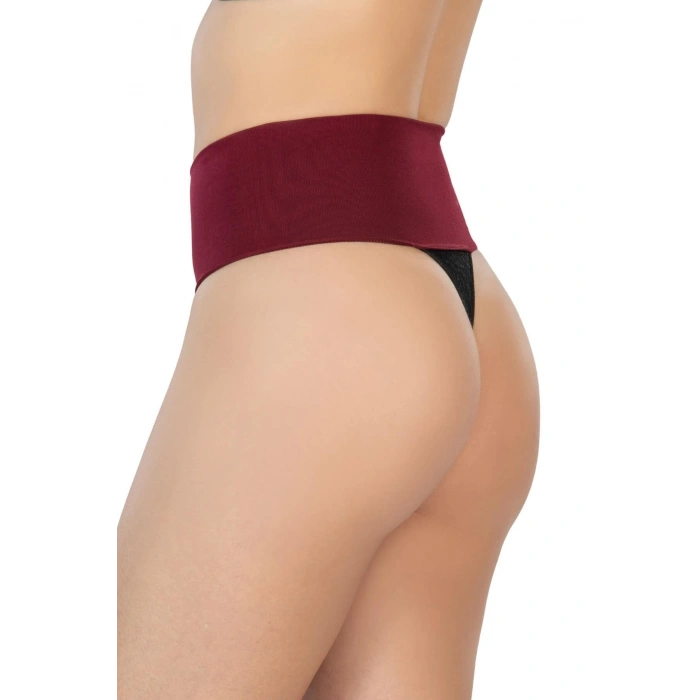 MARSİLYAN™ BORDO MI 2048 Seamless Çift Renk String Korse