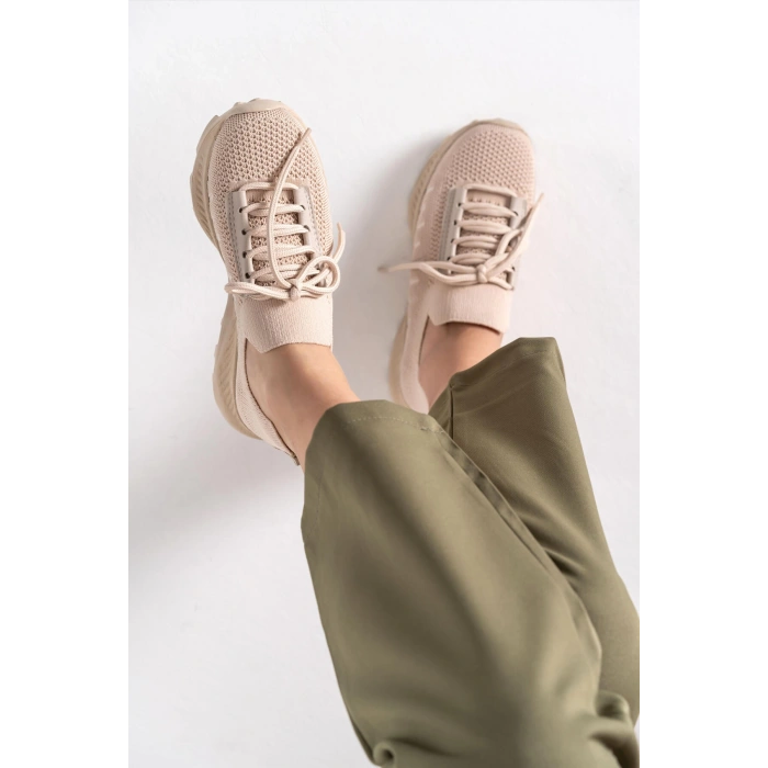 Britney Bej Triko Spor Ayakkabı