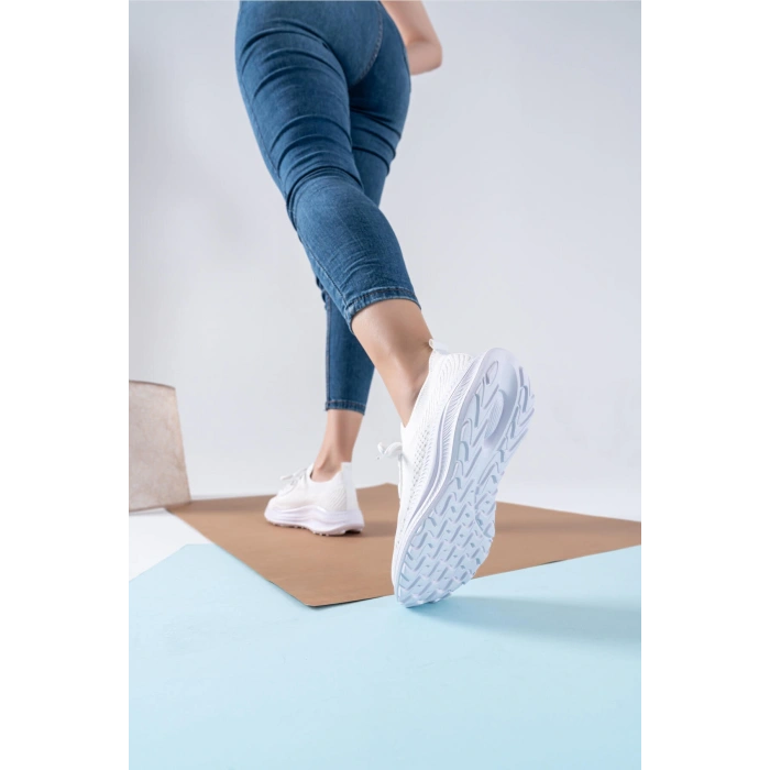 Britney Beyaz Triko Spor Ayakkabı