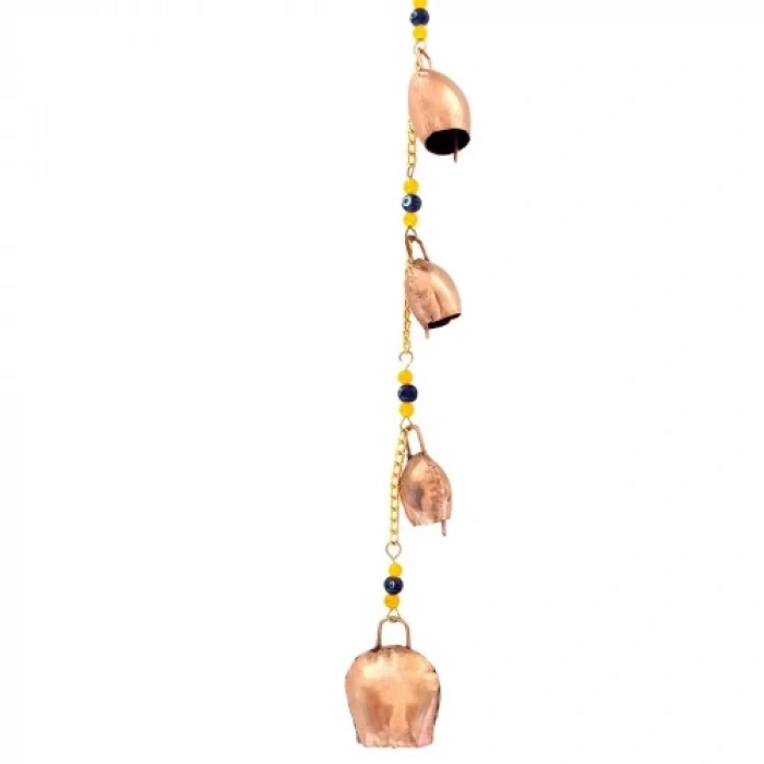 Bronz Renk Boncuklu Rüzgar Çanı