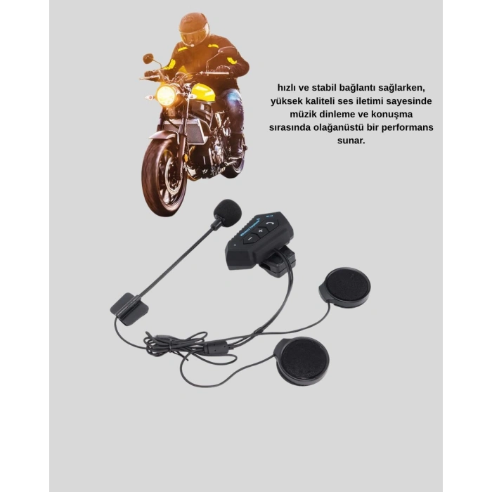 Bt22 Kablosuz Kask Kulaklığı – Bluetooth 5.0 Intercom Su Geçirmez Ve Uzun Ömürlü Batarya