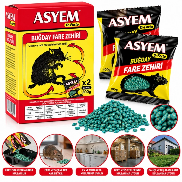 BUĞDAY FARE YEMİ ZEHİRİ 2X100=200GR (4887)