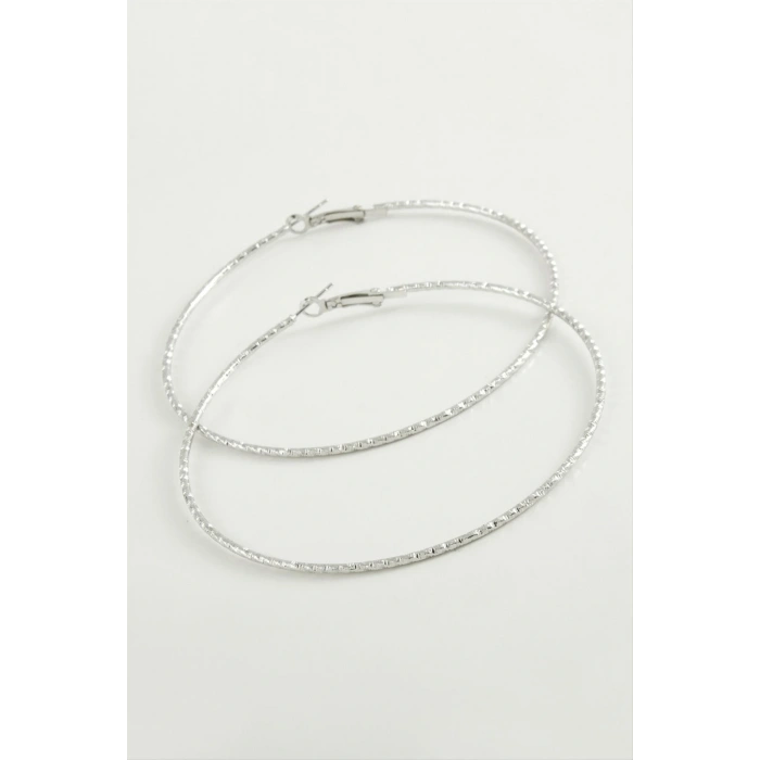 Burgulu Baklava Metal Halka Küpe 8-9-10 cm