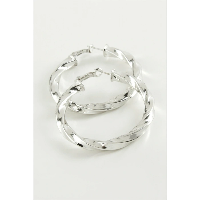 Burgulu Halka Küpe 4,5 cm