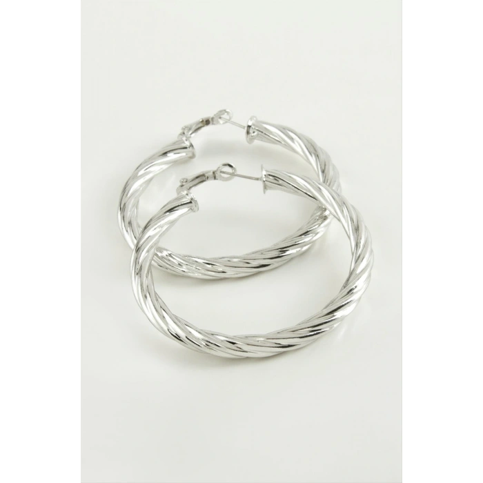 Burgulu Halka Küpe 4,5 cm