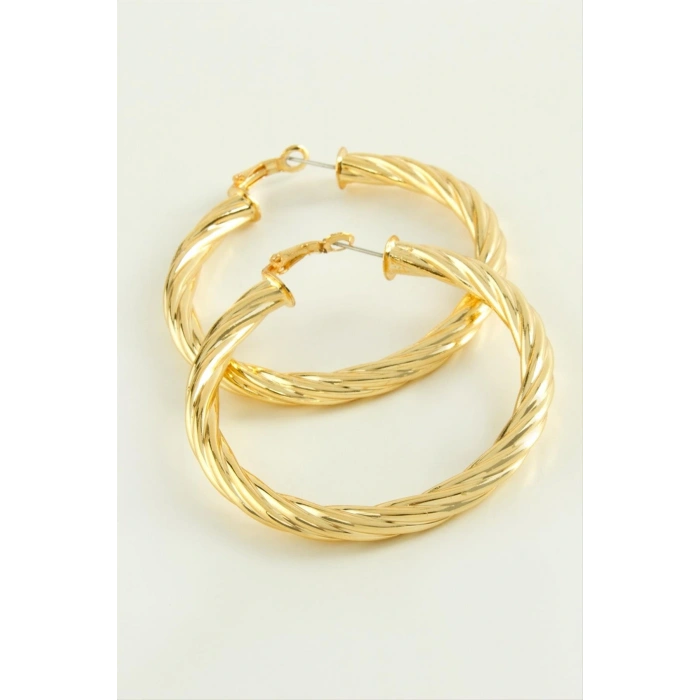 Burgulu Halka Küpe 6 cm