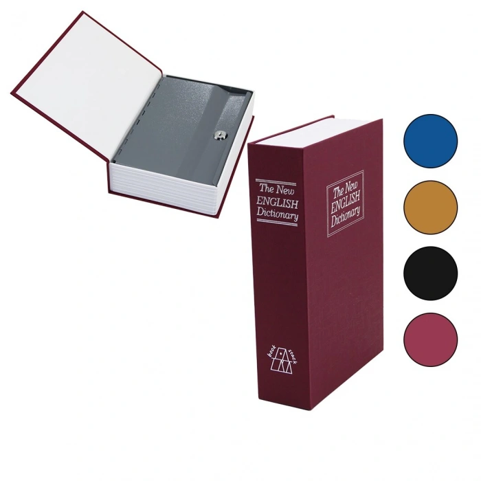 BÜYÜK=240X155X55MM KİTAP MODELİ KİLİTLİ KASA - KUMBARA (4887)