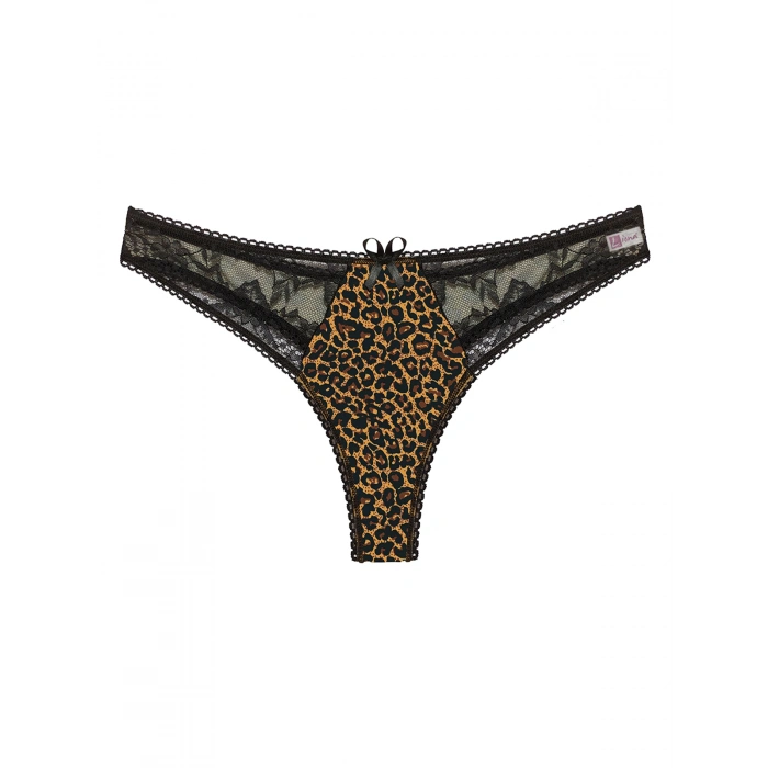 Büyük Beden Leopar Desenli Fantazi G String Bato Külot