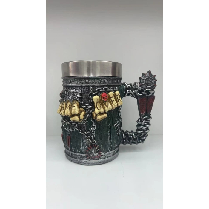 Büyük Boy Game Over Çelik Kupa Kod 8263