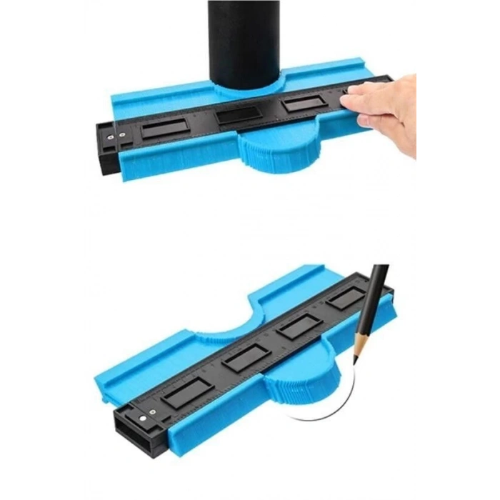 Büyük Boy Kalıp Çıkarma  Kontur Ölçüm Cihazı Ahşap Fayans Şekillendirme Kalıbı 24 Cm