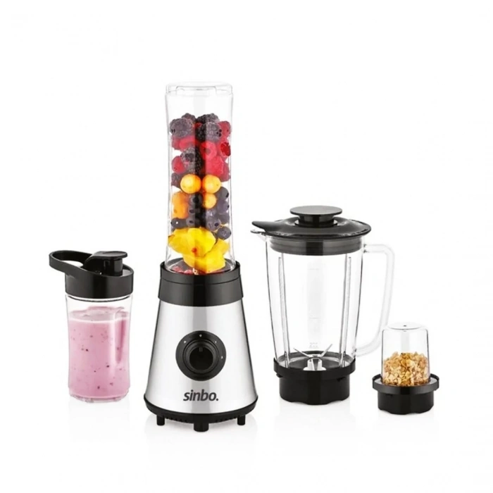 BUZ KIRICI - KAHVE ÖĞÜTÜCÜ HAZNELİ - ŞİŞELİ ÇOK AMAÇLI SMOOTHIE BLENDER 800ML - 500W SHB-3190 (4887)