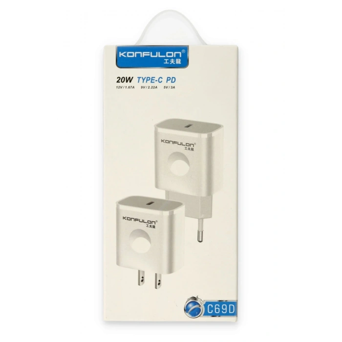 C69D 20W Type-C Çıkışlı PD Şarj Cihazı