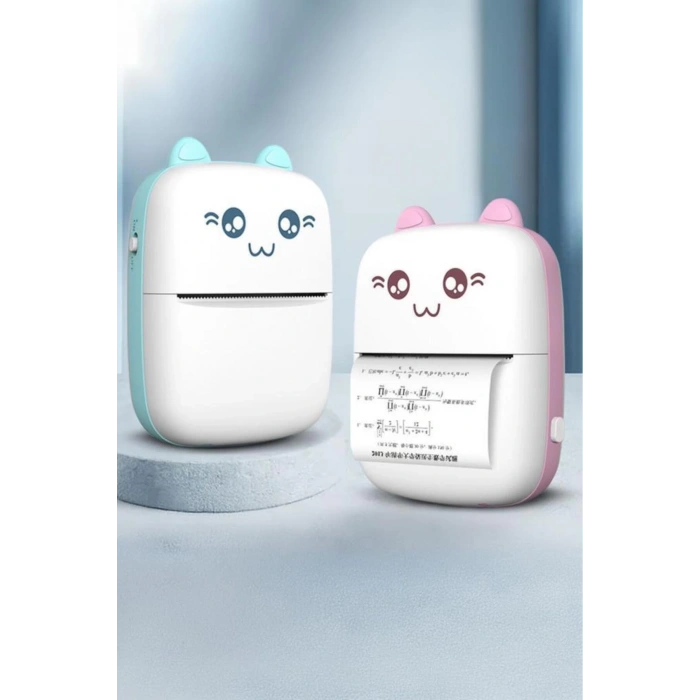 C9 Pembe Mini Yazıcı Taşınabilir Termal Yazıcı Kablosuz Bağlantı Ap Kontrol Cep Yazıcısı