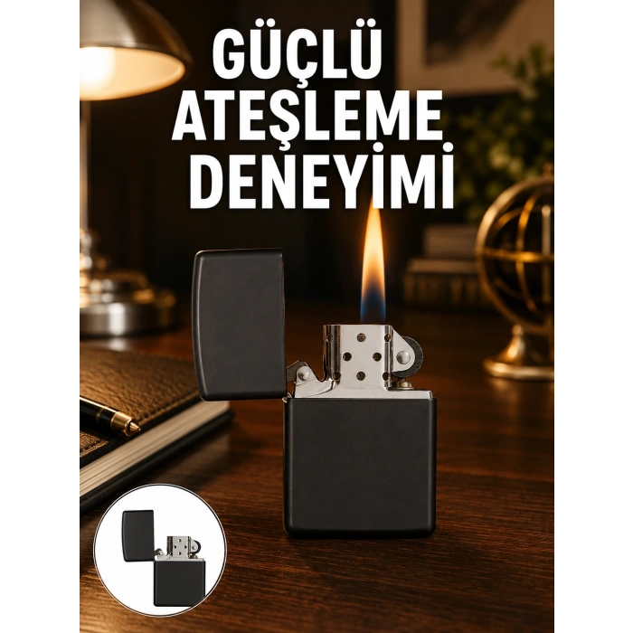 Çakmak Parlak Siyah Doldurulabilir Hedyelik Eşya Yeni Nesil